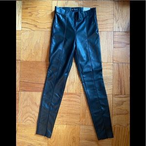Zara Black Faux Leather Pants